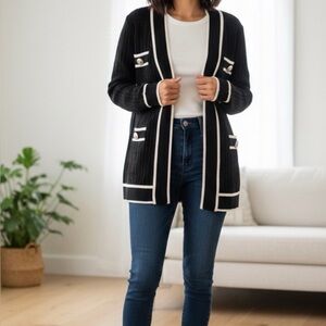 Bluenotes Black Jacket with White Accents